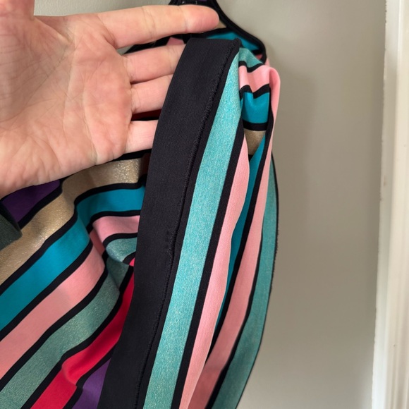 Body by Victoria secret glitter striped layer cami tank top vintage large nwot - Picture 4 of 13